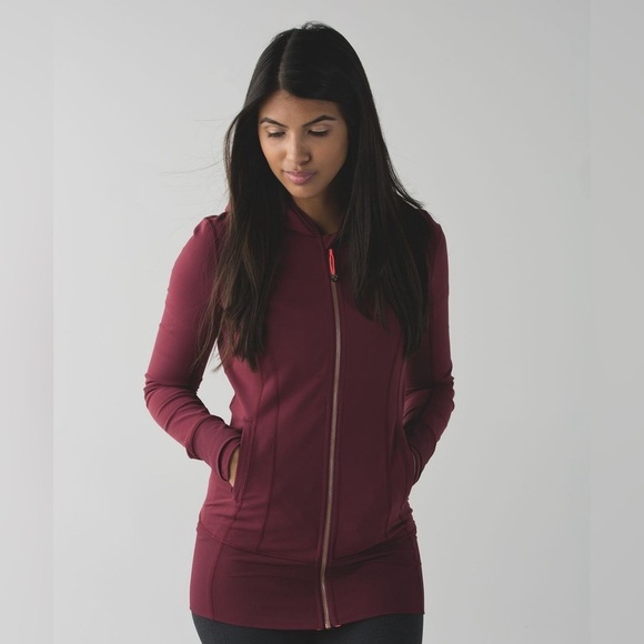 lululemon athletica Tops - Lululemon Daily Practice Jacket in Wine Berry Size 6 Women’s Workout Wear Yoga